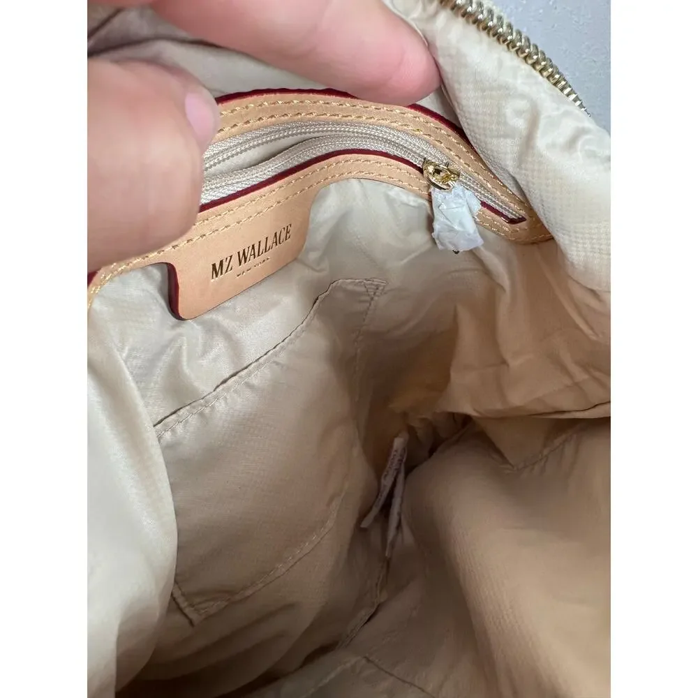 NWOT MZ WALLACE Crosby Sienna Hobo Bag in Buff Light Gold